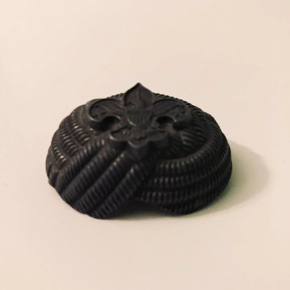 Vintage Boy Scout Neckerchief Slide Scarf Slider Eagle Crest - Picture 2 of 8